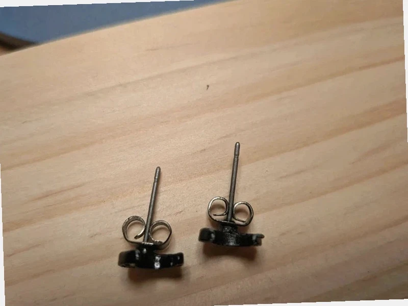 Shiny Black Moon earrings. new – photo 3